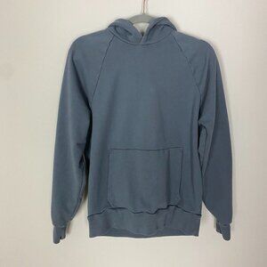 Everlane Organic Cotton Track Hoodie Mens Sweatshirt Medium Blue